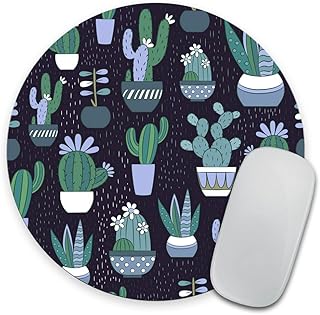 Round Mouse pad, Cactus Mouse pad, Cactus Mousepad, Cactus Office Decor Mouse mat, Desk Accessories Succulent Mouse pad