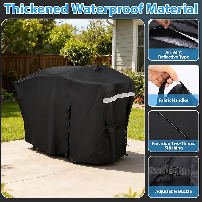 Utheer Grill Cover for Blackstone 28 inches Griddle Cooking Station with Hood Water Resistant, Upgraded Full-Length Heavy Duty 600D Waterproof Fabric Cover for Blackstone 5483 Griddle Cover