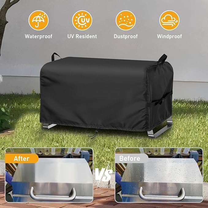 Smoker Cover Small for GE Profile Indoor Smoker, 21x17 inch Outdoor Smoker Grill Cover Waterproof for Indoor Smoker, Pellet Smoker, Electric Smokers, BBQ Smokers-21 L x 17" W x 16 "H