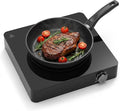 1200W Hot Plate: Portable Electric Burner with Boil-Dry Protection & 6 Heat Settings – Electric Stove Compact Cooktop for RV, Dorm, Office & Small Kitchens, Road-Ready & Safe