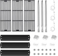 CANDANA Replacement Parts for Chargriller 3001, 3008, 3030, 4000, 5050, 5252 Grill Models, Stainless Steel Burner, Porcelain Steel Heat Plates, Porcelain Cast Iron Cooking Grid Grates, Igniters