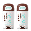 hello Sweet Coconut Aluminum Free Deodorant for Women and Men with Shea Butter, 24-Hour Freshness, Baking Soda Free Deodorant, Dermatologically Tested, 2.6 oz Stick (2 Pack)
