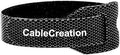 CableCreation Fastening Cable Ties Reusable, Premium 6-Inch Adjustable Cord Ties, Nylon Cable Management Straps Hook Loop Cord Organizer Wire Ties Reusable Black, 50PCS