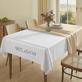 Heavy Duty Table Protector Pad with Flannel Backing for Dining Room, Waterproof Vinyl Tablecloth Easy to Clean & Trim, Scratch & Heat Resistant Table Cover, Reusable Pad 90" x 54" Rectangular