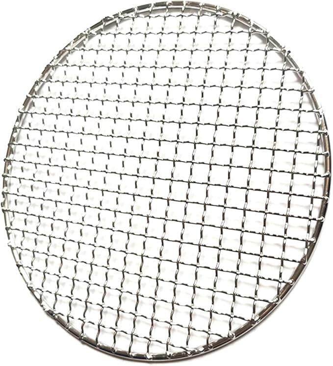 Eagles Grill Net for Stove, 7.9" Round Grill Grates Stainless Steel Barbecue Mini Round BBQ Grill Net/Mesh/Rack/Grate/Steam Mesh Fire Grate Charcoal Stove for Home Party Outdoor Camping