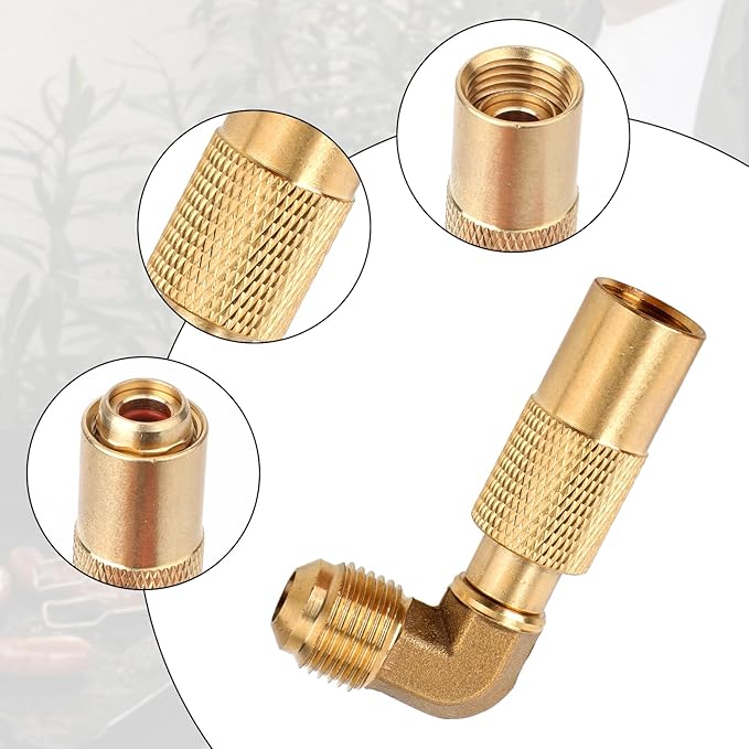 Gosknor Propane Elbow Adapter for Blackstone, Brass 3/8" Male Flare RV Propane Elbow Adapter Conversion Fitting Low Pressure Compatible with Blackstone 17in and 22in Tabletop Camping Griddles