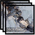 Fxojyvo 14x14 Frame Set of 3, Black Picture Frame for 14 x 14 Square Picture Poster Photo, Light Weight and High Transparent 14 by 14 Frame for Wall - 3 Pack/Black/14 x14