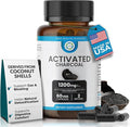 Activated Charcoal Capsules 1200 mg – Organic Activated Charcoal Pills Derived from Coconut Shells for Stomach & Digestive Support – Natural Detox & Bloating – Made in USA – 60 Capsules