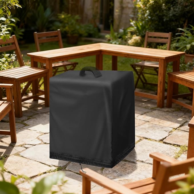 Fire Pit Table Cover for Electactic 20" Square Smokeless Propane Fire Pit Table, Waterproof Outdoor Fire Tables Fireplace Cover-20"D x 20"W x 24.5"H
