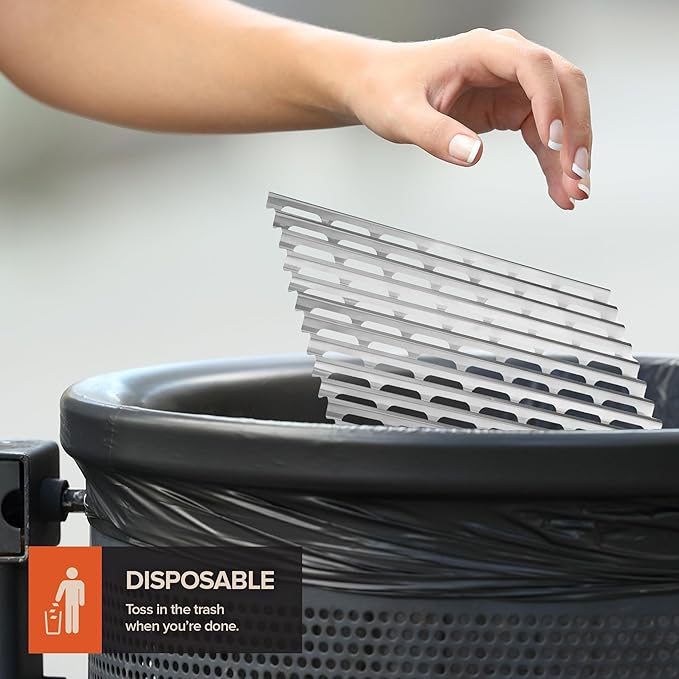 Stock Your Home 12 Pack Aluminum Grill Grate Liners, 12" x 20" No Mess Foil Disposable Grill Toppers for Outdoor Charcoal BBQs, Grilling Accessories