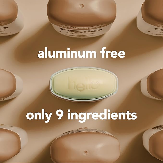 hello Golden Hour Aluminum Free Deodorant for Women and Men, 72-Hour Deodorant, Only 9 Ingredients, Baking Soda Free, Enriched with Shea Butter, Vegan, 2.6 oz Stick Deodorant (2 Pack)
