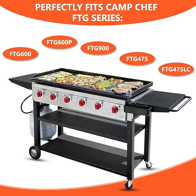 QuliMetal Grease Catcher with 15Pack Aluminum Foil Liners for Camp Chef Griddles - Fits Models SG100, SG90, SG14, SG30, SG60, FTG600, FTG900, FTG475 Portable Grill Griddles, Grease Cup Collection Pan