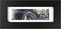 Frame Amo 4x11 Black Solid Wood Picture Frame, White Mat for 3x9 Image, Tempered Glass Front, 1.5 inch Wide, 1 inch Thick, High-End, Heavy-Duty, Gallery Grade & Acid-Free