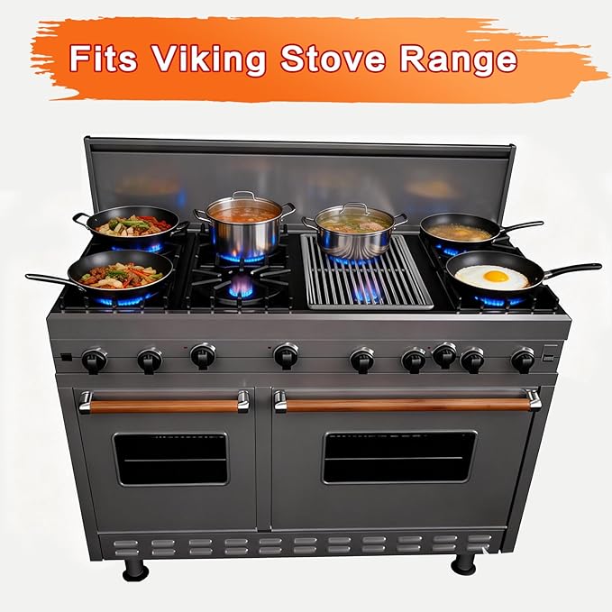 PA060037 PA060024 Stove Grate Replacement Parts for Viking Stove Parts 10"x 10.9"IN Cast Iron Burner Grate Viking Gas Range Grate PA060024 Cooktop Grate Stove Rack (4 Pack)
