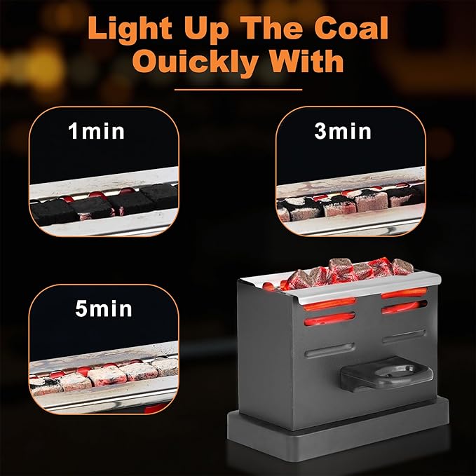 Multipurpose Electric Charcoal Burner -800W Coal Burner Hot Plate Electric Stove Coconut Starter for Shisha Hookah Coals Durable & Faster