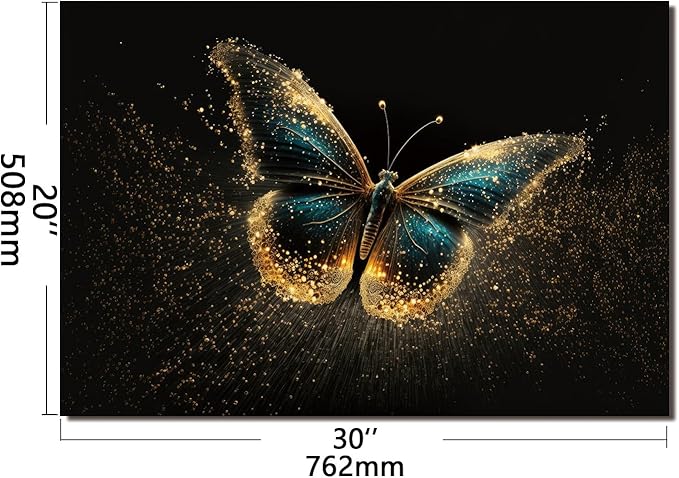 Evgosm Tempered Glass Backsplash for Kitchen， Stove Splashback, Butterfly Glass Backsplash, Used for Kitchen Wall Protection and Decoration, Easy to Install and Clean. (30x20'')