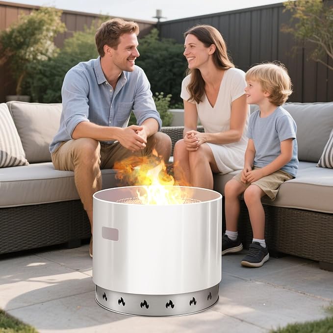 VEVOR Fire Pit Stand for Solo Stove Bonfire,27 Inch Smokeless Fire Pit Ring,Stainless Steel Fireplace Stove Ranger Support Frame Accessory, Portable Outdoor Camping Holder Tools for Fireplace