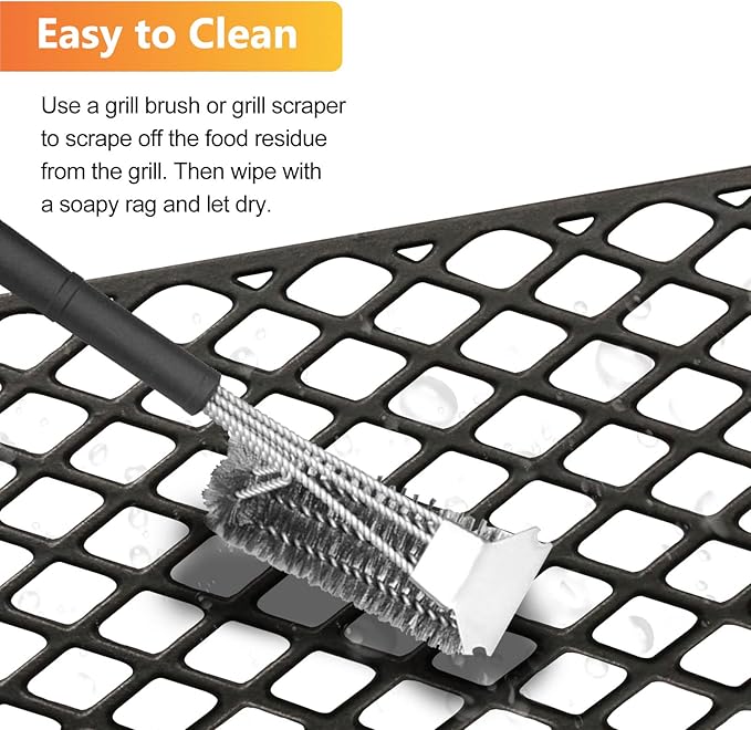GRISUN Grill Grates for Pit Boss 820 Series, Pro Series 850 Wood Pellet Grills, Heavy Duty Cast Iron Grill Grids for Pit Boss 820 Deluxe Grill, 2 PCS