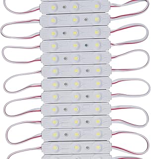 200pcs Daylight White 6500K Injection 0.72W 12 Volt DC LED Module for Signs 2835 SMD 3 LEDs Waterproof Decorative Light for Letter Advertising Signs with Tape Adhesive Backside