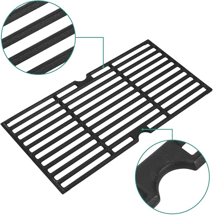 Cast Iron Grill Grates for Charbroil 463633316 463672416 463642116 463250212 463672016 463672216, Cooking Grate for G460-0500-W1 G309-0019-W2 463631410 463251414 463672019 463672219 463645015