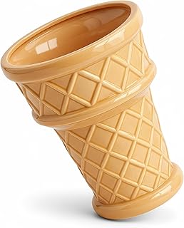 Nebula Colors Giant Ice Cream Cone Flower - Large Planter 12' Tall Quirky Home Decor - Indoor Outdoor Planter for Ice Cream Cone Decor Lovers - Retro Decor - Unique Finds (Giant Size)
