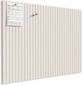 MaxGear Large Cork Boards for Walls 48" x 36", Light Tan Felt Bulletin Board Tiles for Office Decor, 12 Pack Felt Wall Tiles with Slat Paneling, Push Pin Board Home Wall Organizer