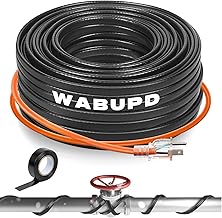 3FT-200FT Heat Tape for Water Pipes, -40°F Deicing Pipe Heat Cable,Electric Heating Cable Pipe,Frezze Protection for Heat Trace Cable for Metal, Plastic Home Pipes,Gutter,120V 5W/ft（50FT）