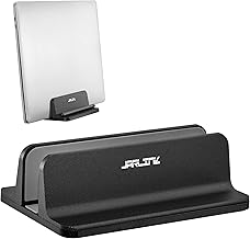 JARLINK Vertical Laptop Stand, Aluminum Laptop Holder Desktop Stand with Adjustable Dock Size (up to 17.3 inches) Compatible with All MacBook/Surface/Dell/Gaming Laptops (Black)