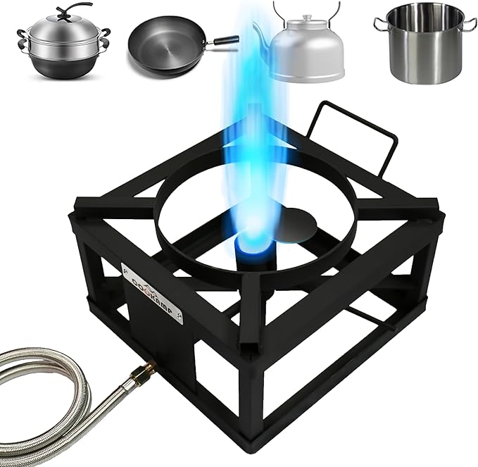 COOKAMP Propane Burner for Outdoor Cooking (Single Burner-Jet Burner)