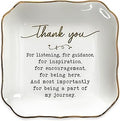 OASSIE Thank You Gifts for Women - 4"x4" Ceramic Jewelry Dish Tray - Inspirational Teachers Day Birthday Retirement Employee Teacher Appreciation Gifts for Women Coworkers Boss Friends Nurses