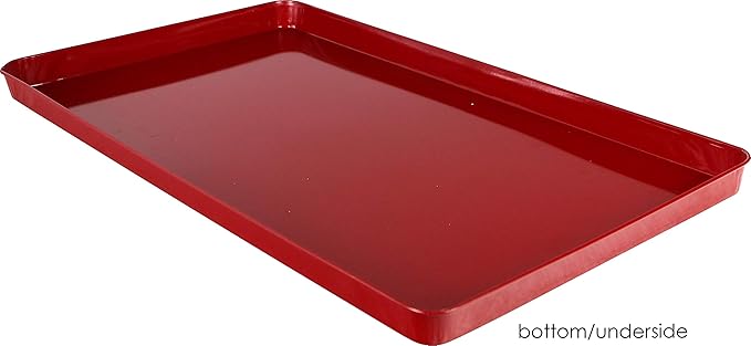 Reston Lloyd 2-Piece Rectangular Tin Burner Cover, 19.75-Inch by 11-Inch, Red