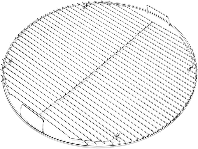 22-inch Stainless Steel Cooking Grate Hinged for 7436 Weber Grill Grates Round Hinged, Non-Stick Reliable Grill Grate Replacement Parts for Weber One-Touch and Kettle Premium Series