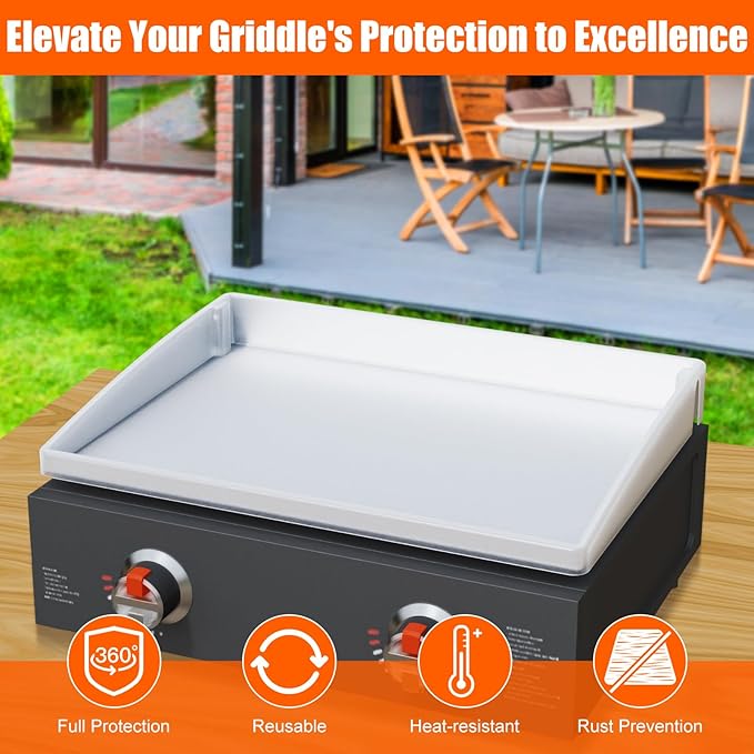 Silicone Griddle Mat Cover for Blackstone - 22 Inch True All-Encompassing Coverage Heavy Duty Food Grade Grill Buddy Mat, All Season Cooking Surface Protective Cover