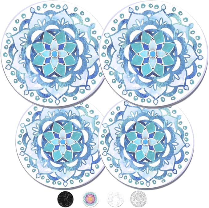 Electric Stove Burner Covers - Protect Stovetop - Set of 4, 10 and 8 inches - Blue Mandala Electric Stove Covers