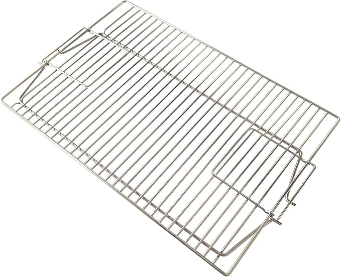 Charmline Stainless Steel Grill Grate Replacement, Lift-Up BBQ Cooking Grid with Handles, Suitable for Charmline Portable Charcoal Grill, Ideal for Meat, Steak & Outdoor Camping (20x14in)