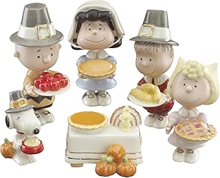 Lenox 841131 Peanuts 6-Piece Thanksgiving Figurine Set By Lenox