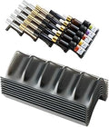 HAN SHENG 8 Pcs Expandable Essential Oil Organizer Rack, Essential Oil Display Stand Adjustable Countertop Storage Racks for 5-15ml Bottles (Black)