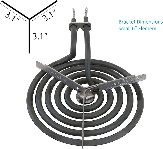 KITCHEN BASICS 101 WB30M1 WB30M2 Replacement Range Stove Top Surface Element Burner Kit for GE and Hotpoint, 4 Pack Includes 2 WB30M1 (6") and 2 WB30M2 (8"), 2912, 340523, 243867, WB30M0001