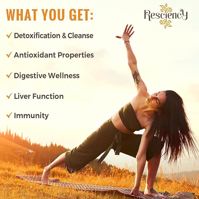 Resciency Detox Binder Supplement - Activated Charcoal, Zeolite, Bentonite Clay, Milk Thistle, Proprietary Blends - Liver & Gut, Max Absorption, 180 Vegan Capsules