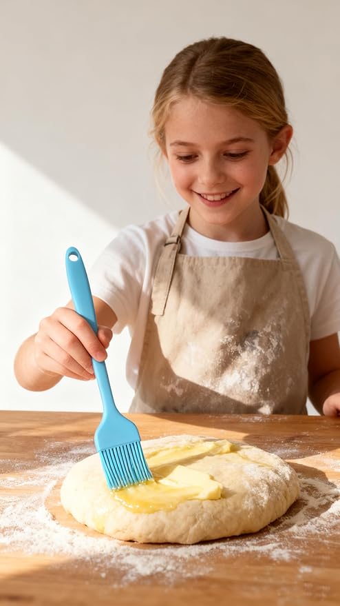 Blue Silicone Pastry Basting Brush - Food Grade BPA Free, Heat Resistant Up to 660°F/315°C, Dishwasher Safe Cooking Brush for Baking, BBQ, Grilling, Sauce,Butter,Cake & Bread