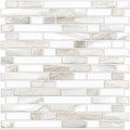 STICKGOO Thicker Design Peel and Stick, Self Adhesive Stick On Tile Backsplash for Kitchen and Bathroom, Beige & White, 12”×12”, 10 Sheets