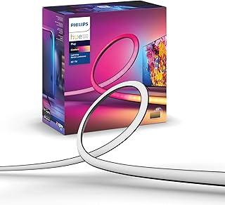 Philips Hue Play Gradient 65" Smart TV Light Strip, Flowing Color-Changing LED Strip Lights, Multicolor TV Backlight Sync with Music and Gaming, Requires Bridge & Sync Box, Control with App and Voice