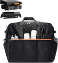 NOELIFE Padded Carry Bag for Blackstone 22 Inch Griddle & 17 Inch Tabletop Griddle with Hood Lid on Stand, 600D Water-resistant Outdoor Grill Carrying Case Fit for Model 1891 & 1814, Black (Bag Only)