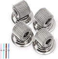 BTSKY Stainless Steel Magnetic Pen Holder Clips- Magnetic Pen Clip Holder Fit Any Size Pens Magnetic Push pins for Refrigerator Whiteboard Erase Board and Bulletion Board Map(4pcs)