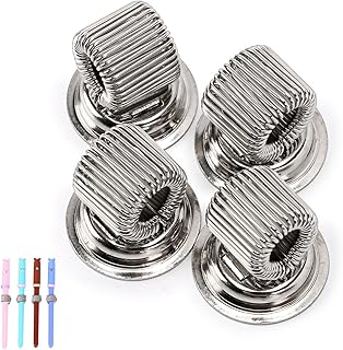 BTSKY Stainless Steel Magnetic Pen Holder Clips- Magnetic Pen Clip Holder Fit Any Size Pens Magnetic Push pins for Refrigerator Whiteboard Erase Board and Bulletion Board Map(4pcs)