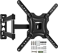 Gkyet Full Motion TV Wall Mount,Swivel Tilt Extension with Articulating Arms,Tvs Brackets for Wall Mount with VESA 400x400mm up to 66lbs Max,Universal TV Mount for 19-55 inch LED Monitors Flat Screen