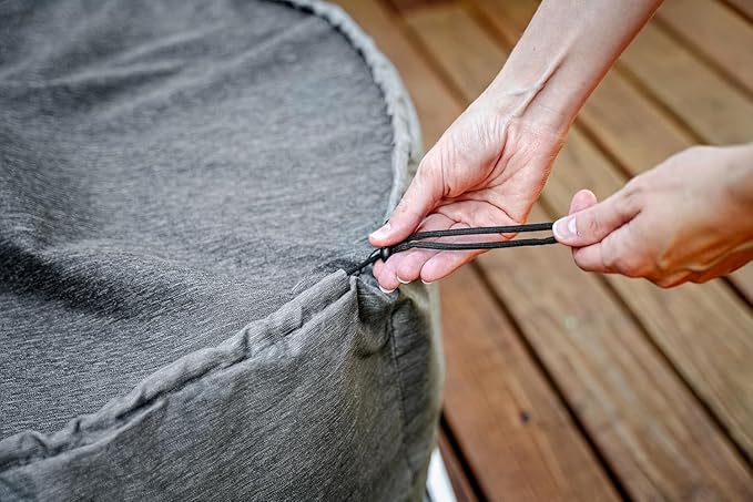 Breeo X Series Fire Pit Cover for 24 (27.5") - Round Fire Pit Cover - Marine Grade Water-Resistant Cover w/ anti-sag support - Durable Fire Pit Shelter