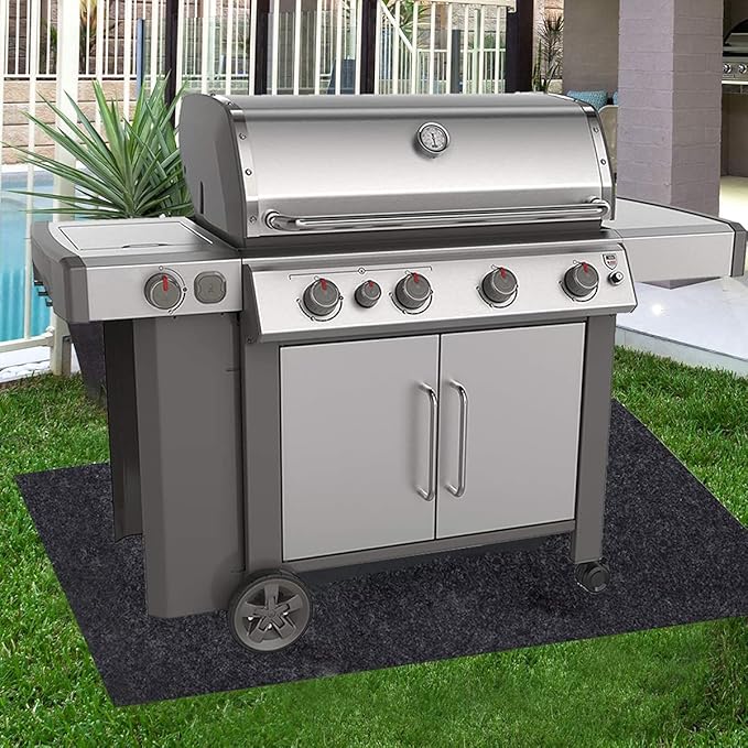 Brinman Under Grill Mat,Premium Grill Mat for Deck,Absorbent Oil Pad Protector for Decks and Patios,Waterproof,BBQ Mat for Under BBQ,36x60 Inch…