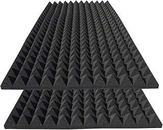2 Pack Sound Proof Foam Panels for Walls,48x24x2 Inch Acoustic Foam Panel,High Density Fire Resistant Soundproof Foam for Home,Studio,Reducing Noise & Echo
