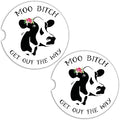Cow Car Coasters for Cup Holders - 2 Pack Cute Cow Print Car Accessories for Women, Funny Highland Cows Stuff Decor, Absorbent Ceramic Cup Holder Coaster for Car to Keep Clean, Country Western Gift